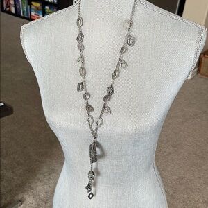 Coldwater Creek Silver Y-Shaped Necklace